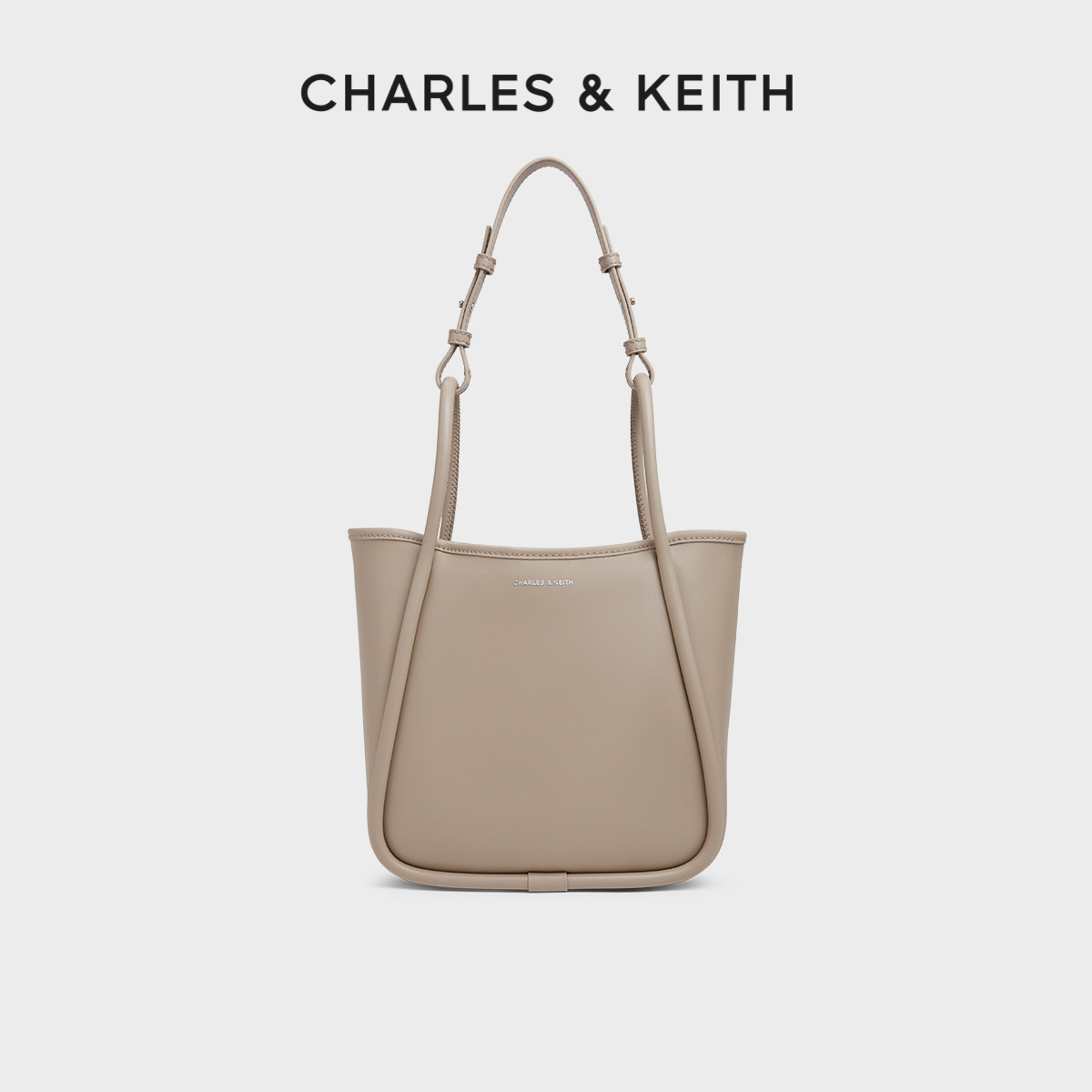 CHARLES&KEITH春季女包CK2-30782647大容量通勤单肩托特包子母包