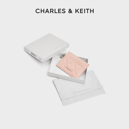 CHARLES&KEITH复古菱格短款卡包