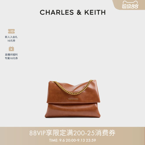CHARLES&KEITH大容量链条腋下包