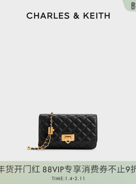 [新年礼物]CHARLES&KEITH秋冬CK2-70160131经典菱格链条小方包女
