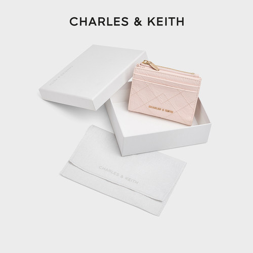 CHARLES&KEITH菱格短款钱包