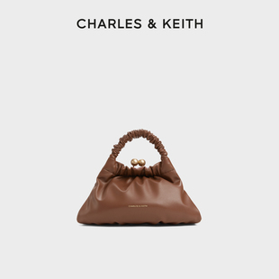 CK2 包店專享 CHARLES&KEITH夏季 50160167褶皺手提云朵包口金包