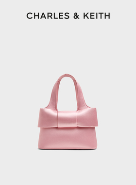 CHARLES&KEITH秋冬女包CK2-10151494芭蕾蝴蝶结凯莉包手提斜挎包