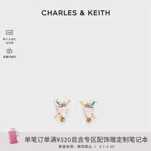 耳环 42120332女琉璃半宝石饰时尚 CK5 CHARLES＆KEITH复古个性