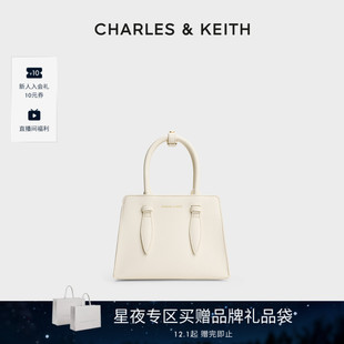 30782733手提小方包兔耳托特包 CHARLES&KEITH25冬CK2 新年礼物