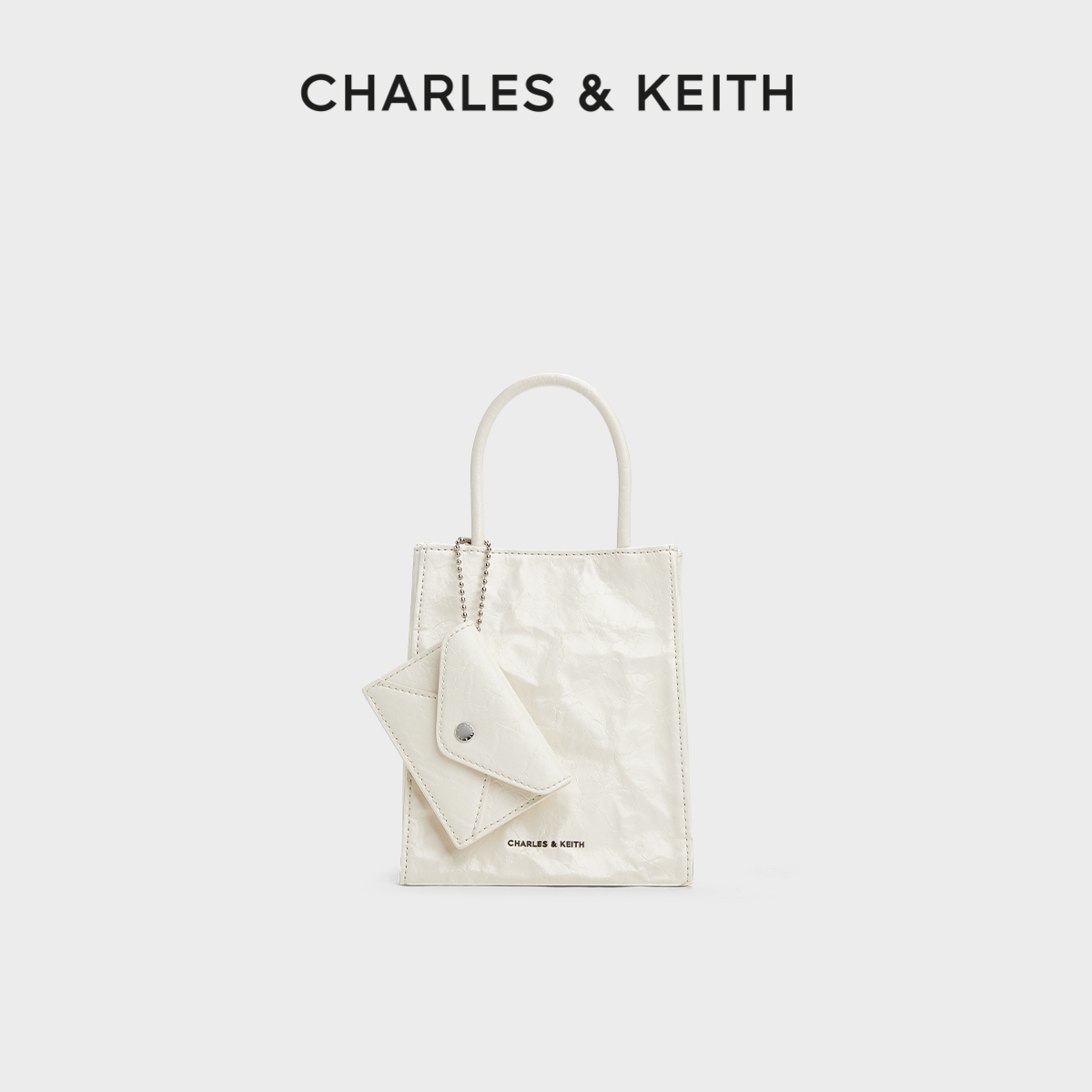 纯色褶皱磁吸手提斜挎托特包