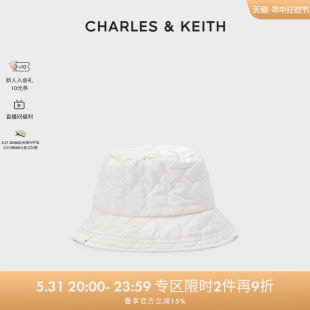 渔夫帽 CHARLES＆KEITH简洁复古SL12 CKREROOTED环保材质时尚