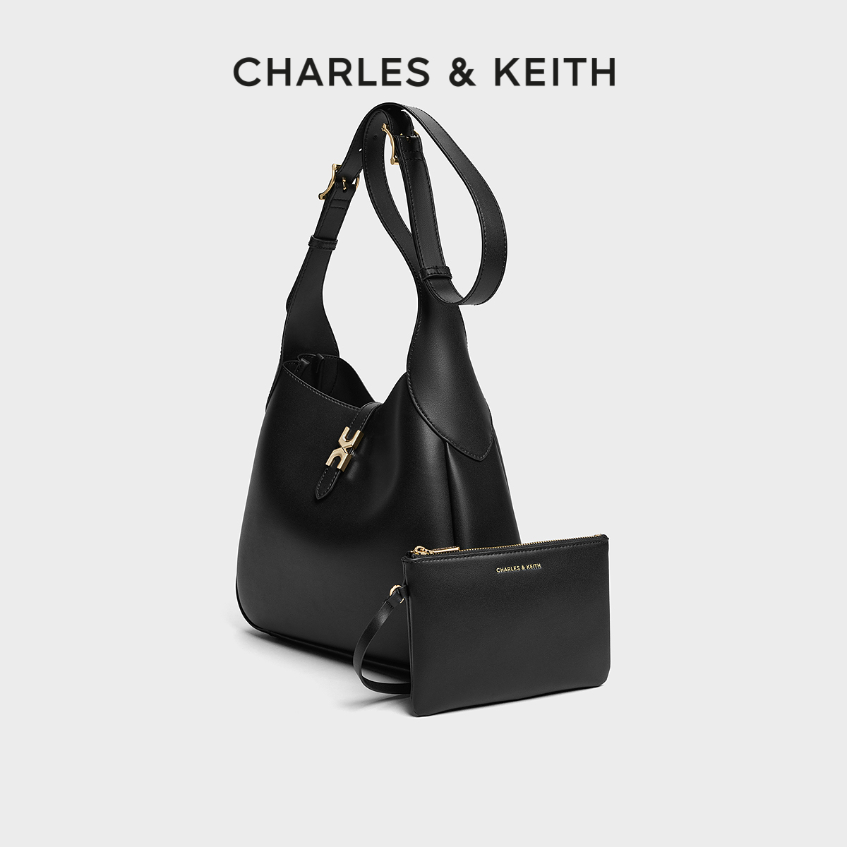 CHARLES&KEITH简约大容量水桶包