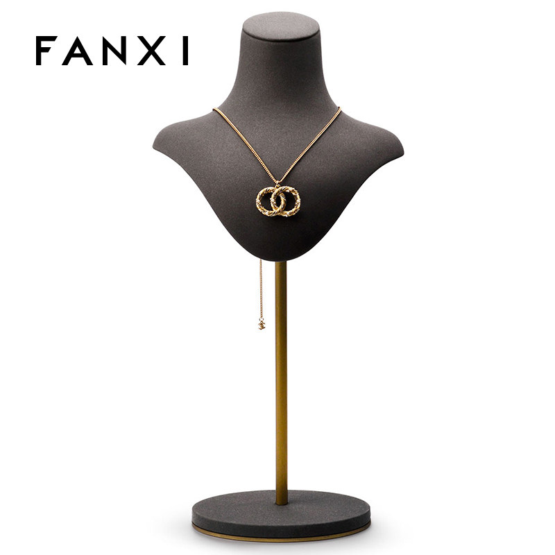 凡西fanxi项链展示架人像模特脖子项链金属首饰珠宝颈模陈列道具