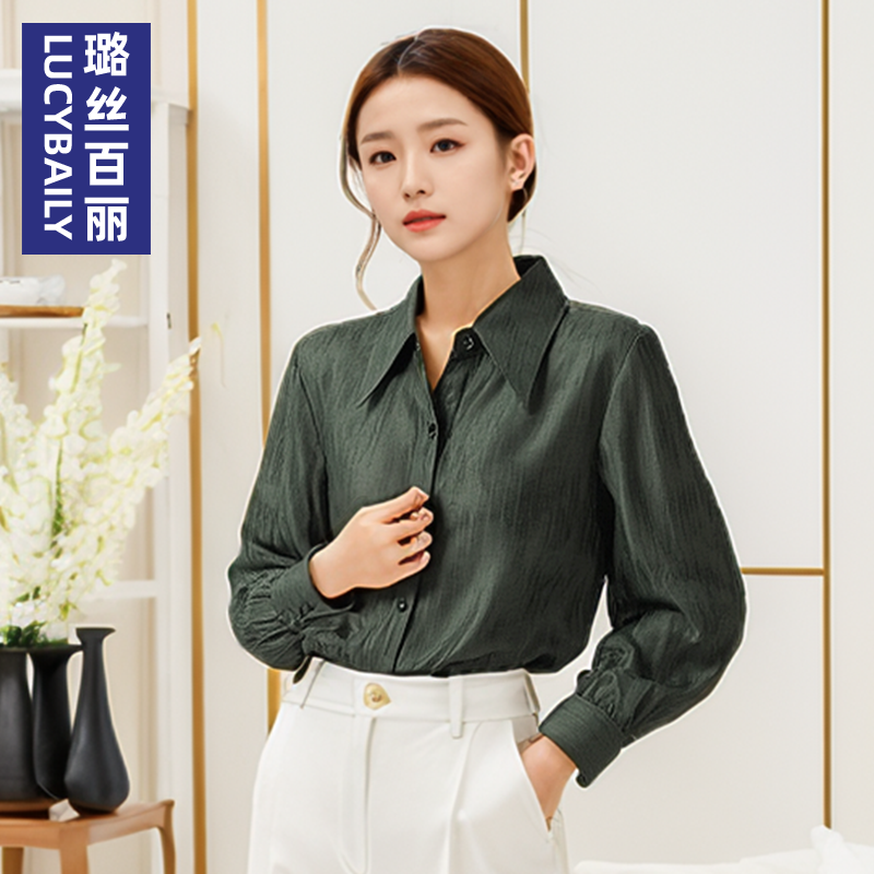 2025新款衬衫女春秋衬衣上衣职业时尚通勤气质长袖百搭高级感休闲