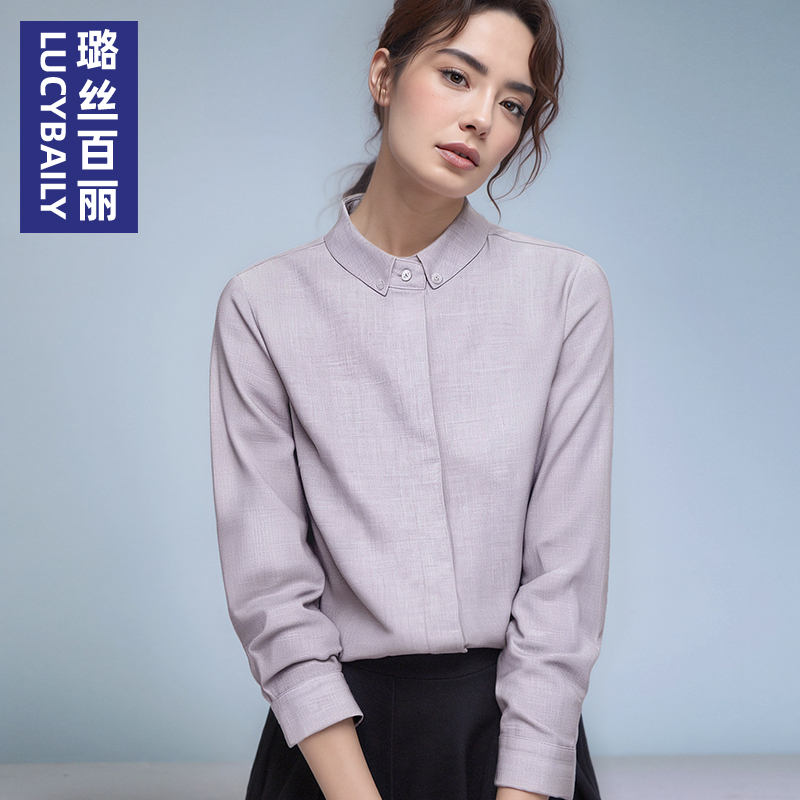 2025新款方领长袖衬衫