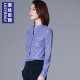 衬衣加绒春秋法式 别致洋气长袖 职业气质设计感 女时尚 纯棉条纹衬衫