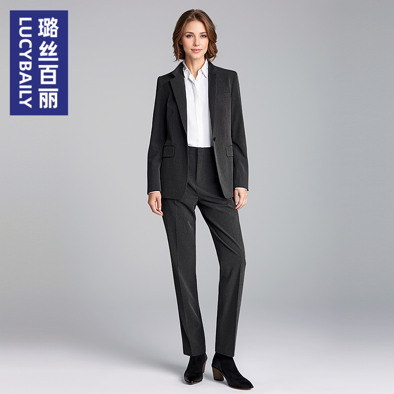 璐丝百丽高端气质女神范西装套装女公务员职场通勤商务正装工作服