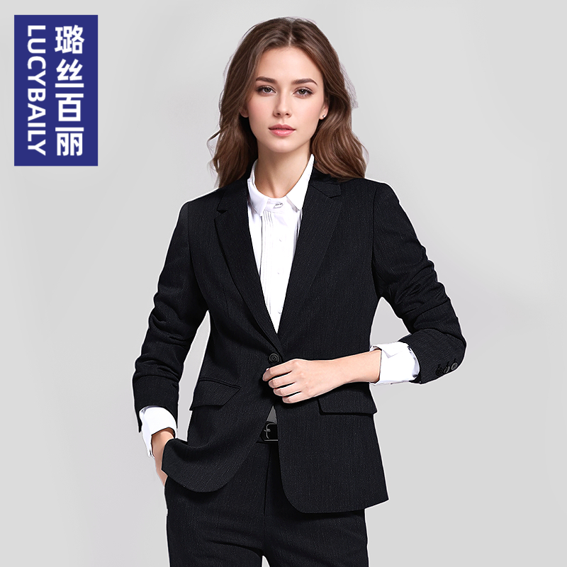 气质黑色西装外套女2025新款职业OL面试正装西服教资商务工作服
