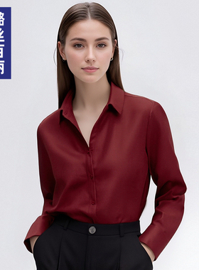 通勤风长袖衬衫女2026新款翻领职业装高级感气质百搭上衣OL面试