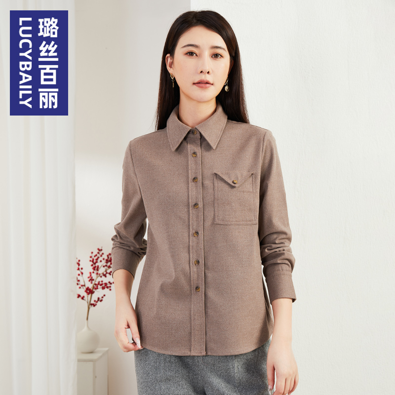 高级感休闲通勤气质衬衫女