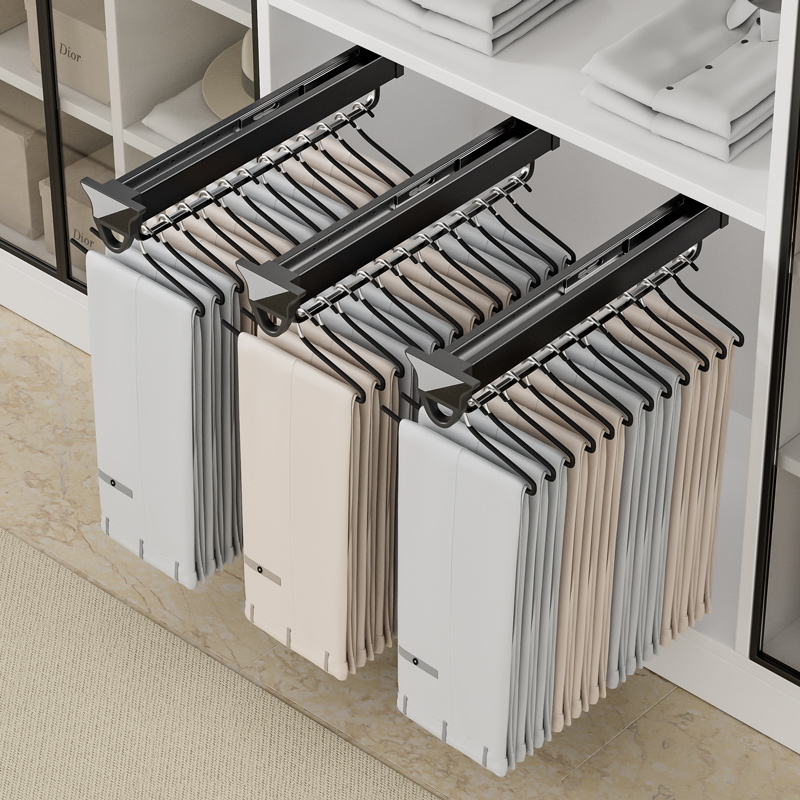 聚梦裤架衣柜内置抽拉顺滑承重强