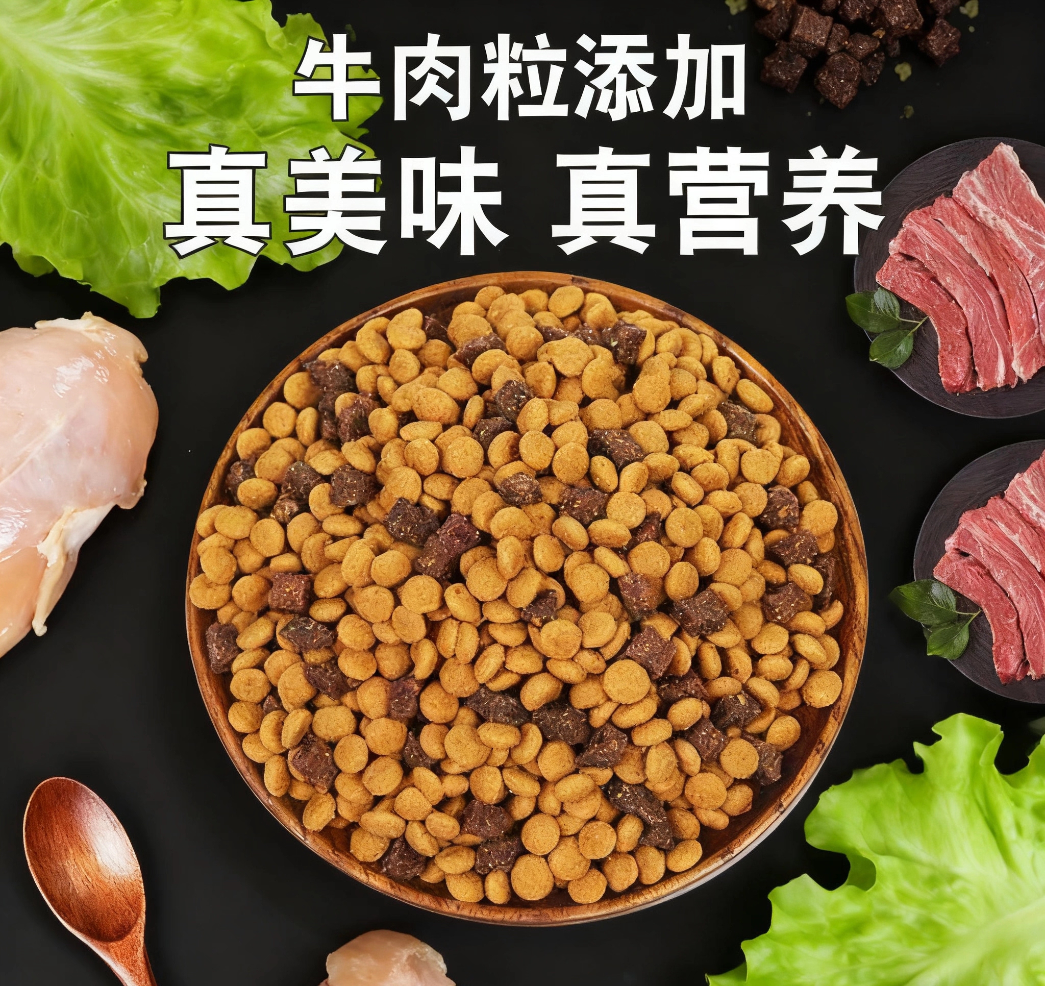牛肉粒双拼狗粮通用型土狗家狗成犬幼犬泰迪金毛拉布拉多全犬种