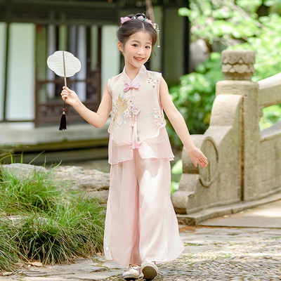 汉服女童2025新款小女孩古风套装