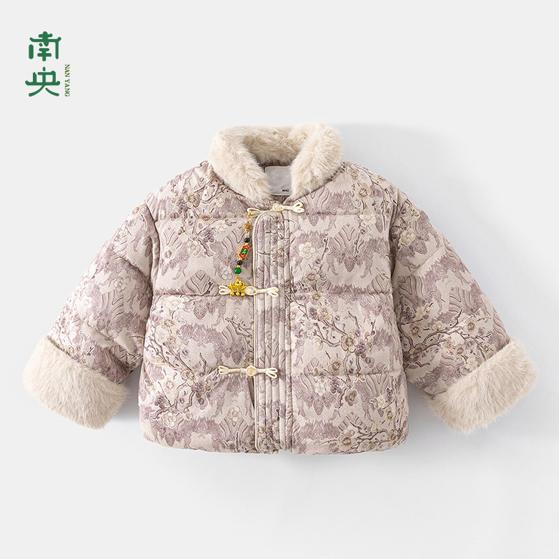 女童拜年服男童唐装加厚棉袄冬季儿童过年衣服婴儿周岁礼服新年装