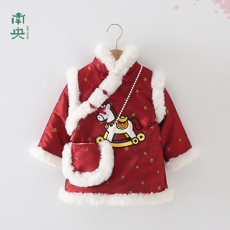 马年拜年服女童唐装棉袄儿童唐装