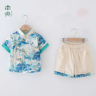 新中式儿童汉服男童夏季2025新款宝宝唐装夏装小男孩国风古装日常