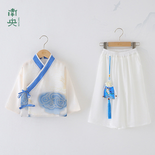 南央汉服男童古风帅气新中式童装儿童唐装春秋季宝宝古装夏装薄款