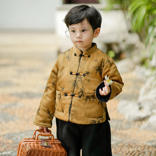 国风拜年服上衣男童唐装棉服儿童