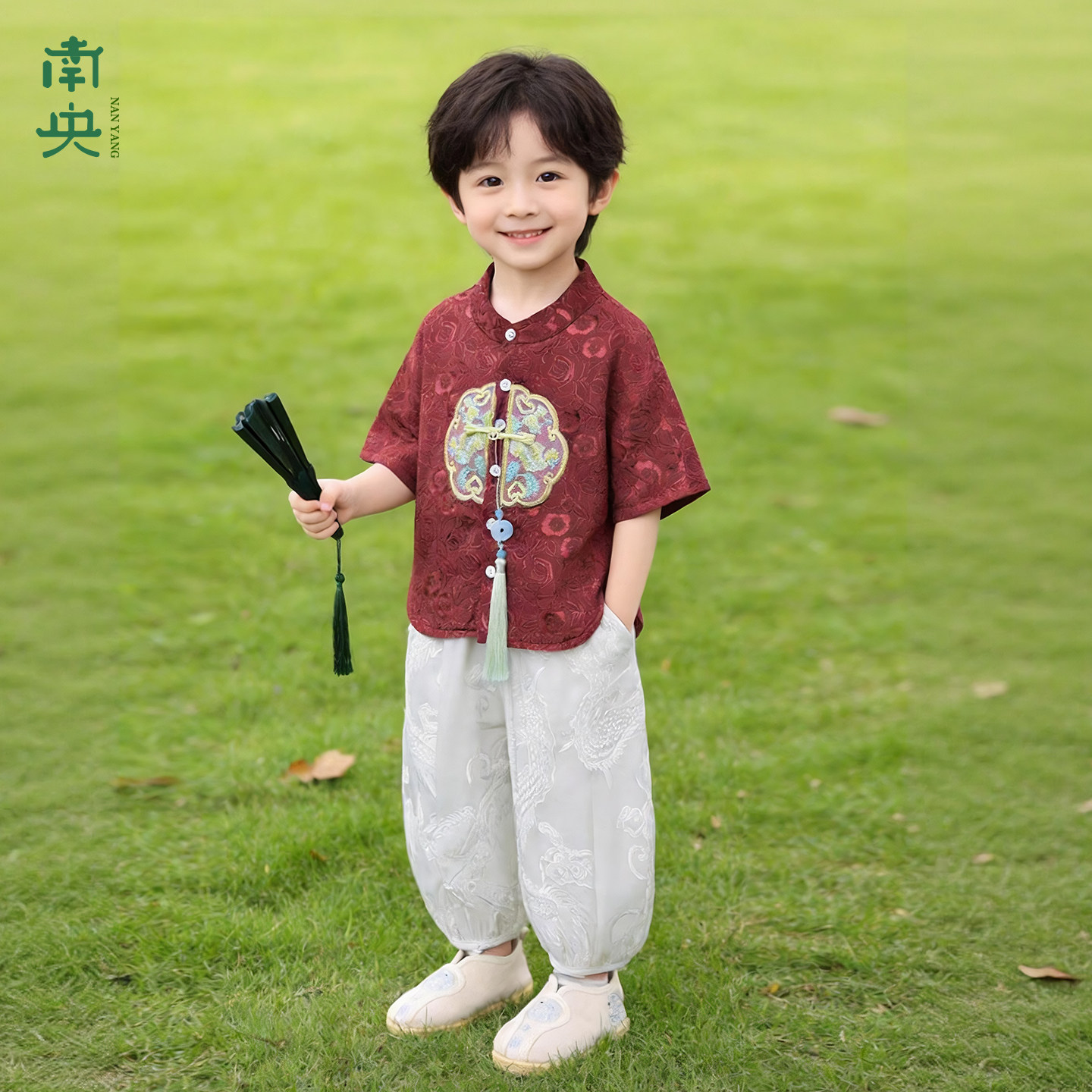 汉服男童中国风儿童新中式套装夏图片