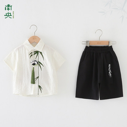 儿童新中式日常可穿汉服男童短袖