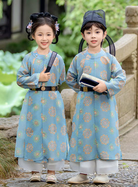 小少爷国风套装儿童唐装李白服装