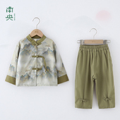 套装 春秋款 儿童唐装 新中式 演出服亲子装 汉服男童古装 夏季 国风童装