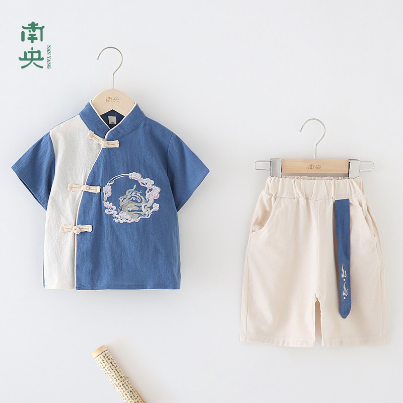 中国风男童汉服夏季小童唐装古装图片
