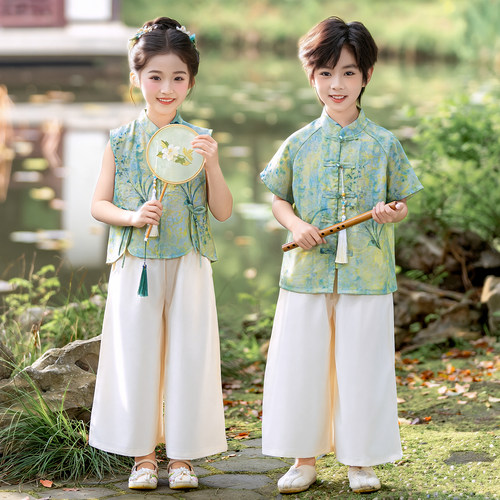 男童汉服女童新中式套装夏季薄款