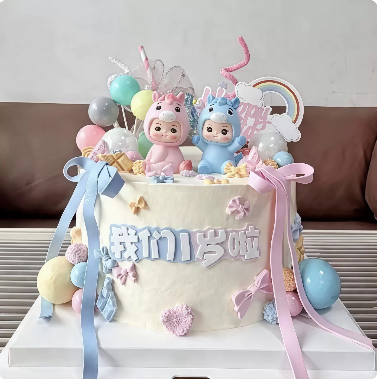 小马满月百日宴马宝宝蛋糕装饰摆件生日甜品台装扮一周岁蛋糕插牌
