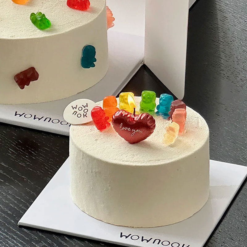 网红ins风生日蛋糕装饰love you爱心蜡烛插件情侣告白烘焙装扮