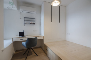 香港小户型榻榻米儿童房全屋定制地台床衣柜书台一体床公屋订造