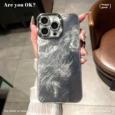 适用iPhone17promax镭射冰川纹手机壳带镜头膜国产型号孔漩涡壳