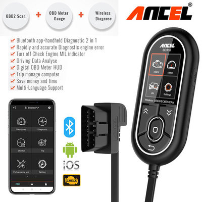 Ancel BD310 Bluetooth 4.0 OBD2 Scanner Auto Digital Gauge
