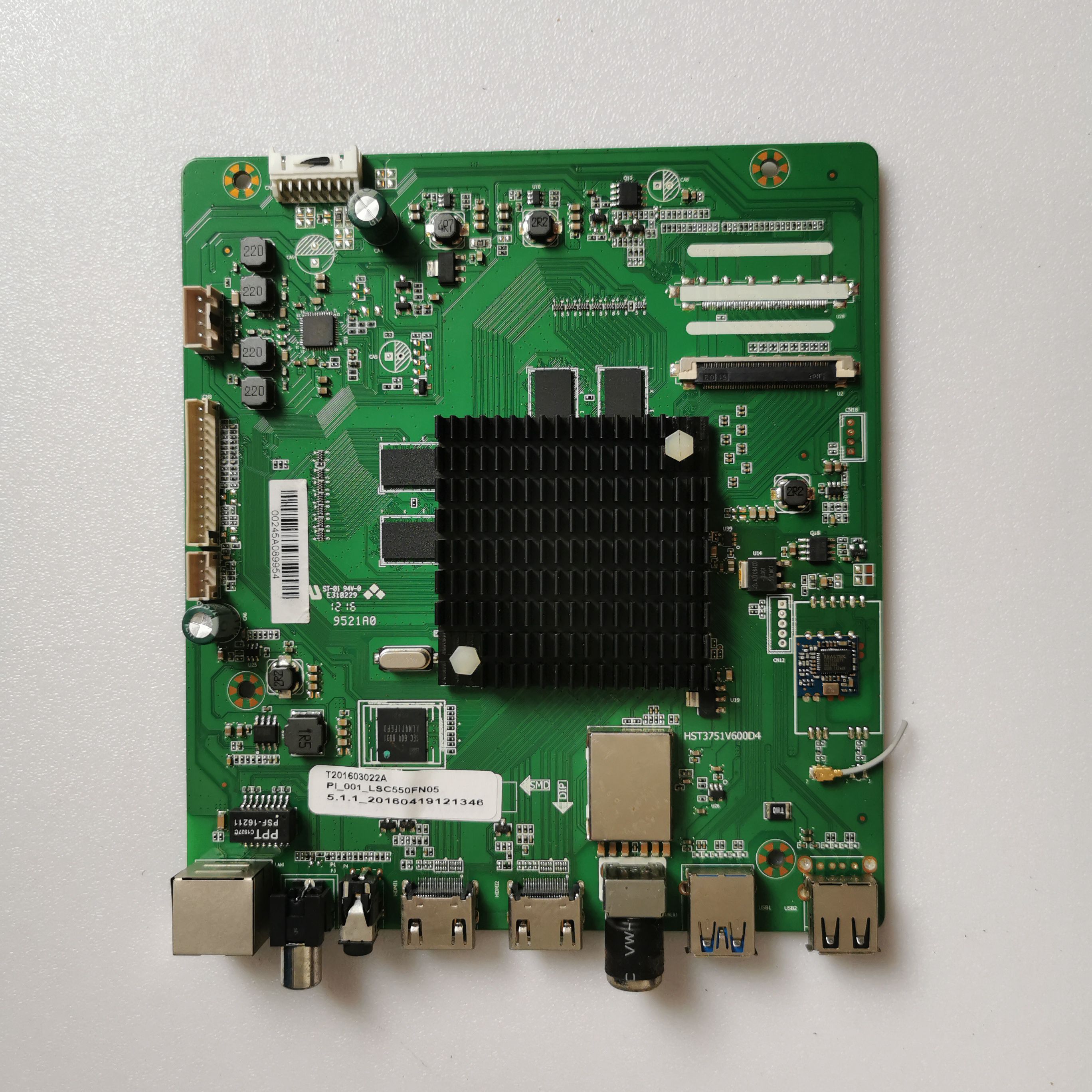 熊猫电视主板HST3751V600D4测好