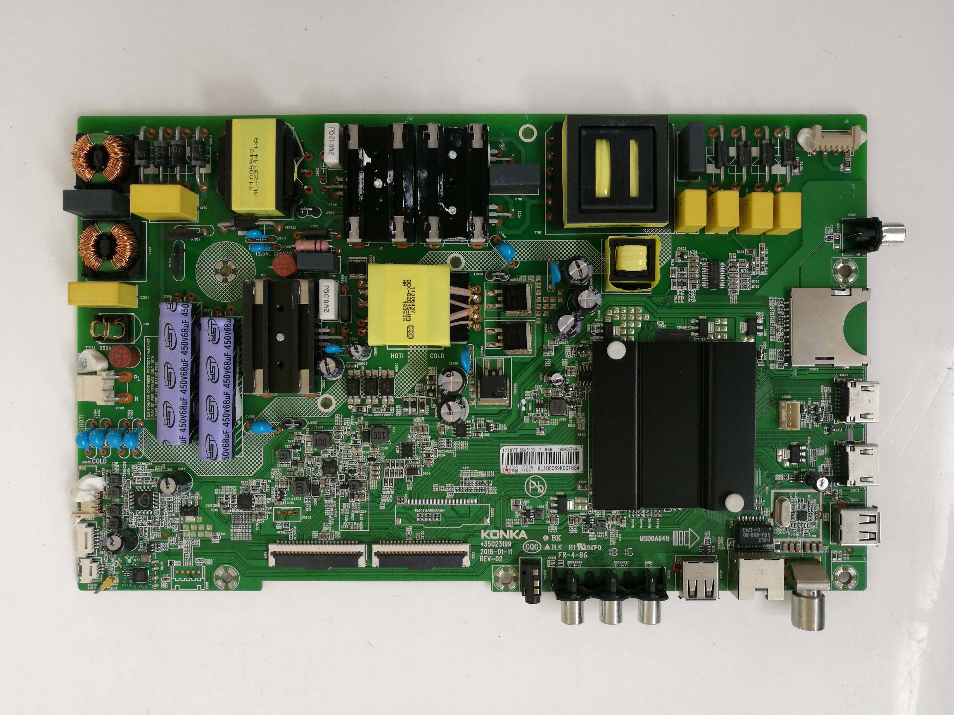 康佳t55u b55u led55k5100e主板35023199屏1776y t1861yt 1938yt