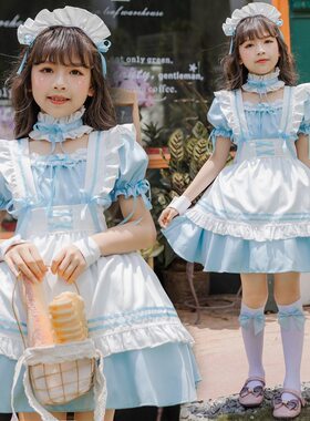新款洛丽塔公主裙小学生爱丽丝女童装女仆装可爱lolita连衣裙子儿