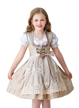 狂欢节儿童服装女童cos女仆童装德国啤酒节慕尼黑农场田园连衣裙