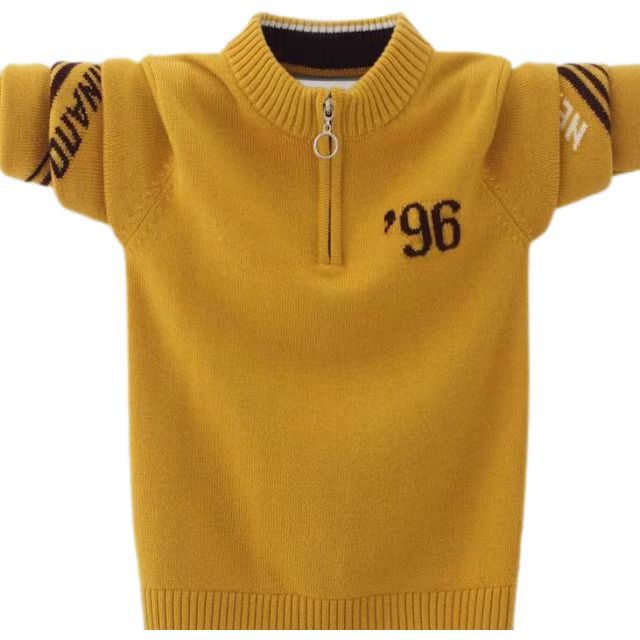 100%新款儿童羊毛衫小童男童毛衣秋冬季大童学生加厚羊绒青少年