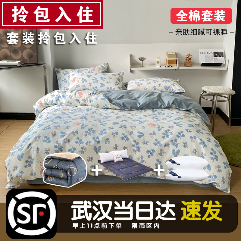 拎包入住套装 6件套8件套床上四件套全棉100纯棉床单款床单三件套-封面