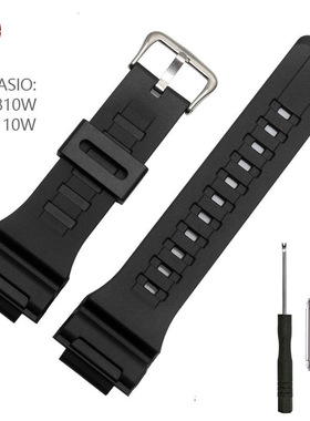 18mm橡胶树脂卡西欧CASIO手表代用表带 AQ-S810W AEQ-110W