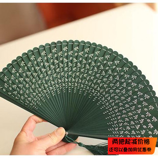 出口日式 折扇 全竹扇子 蜻蜓 高档精品扇 礼品扇 送扇套 包邮