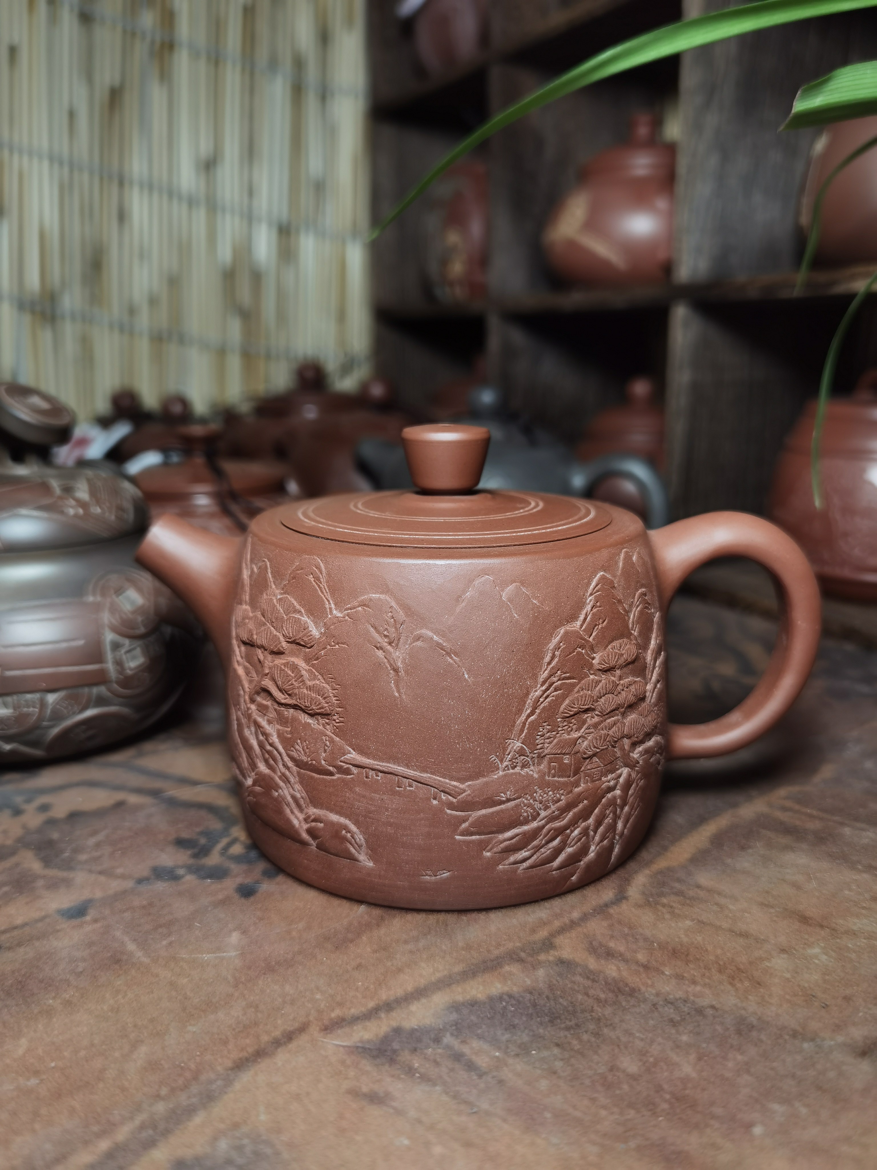 广西钦州坭兴陶茶壶原矿陶土全手工制作手工雕刻容量250cc
