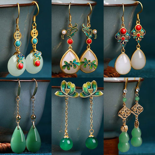 新中式古风长款流苏耳环女20