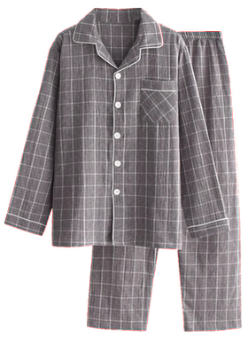 小护士色织棉家居服套装男女